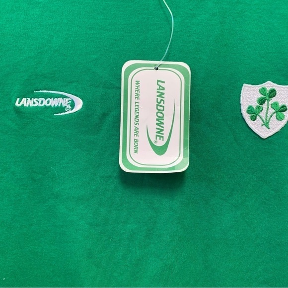 LANSDOWNE Ireland shamrock ring neck short sleeved embroidered tee unisex - Picture 6 of 11